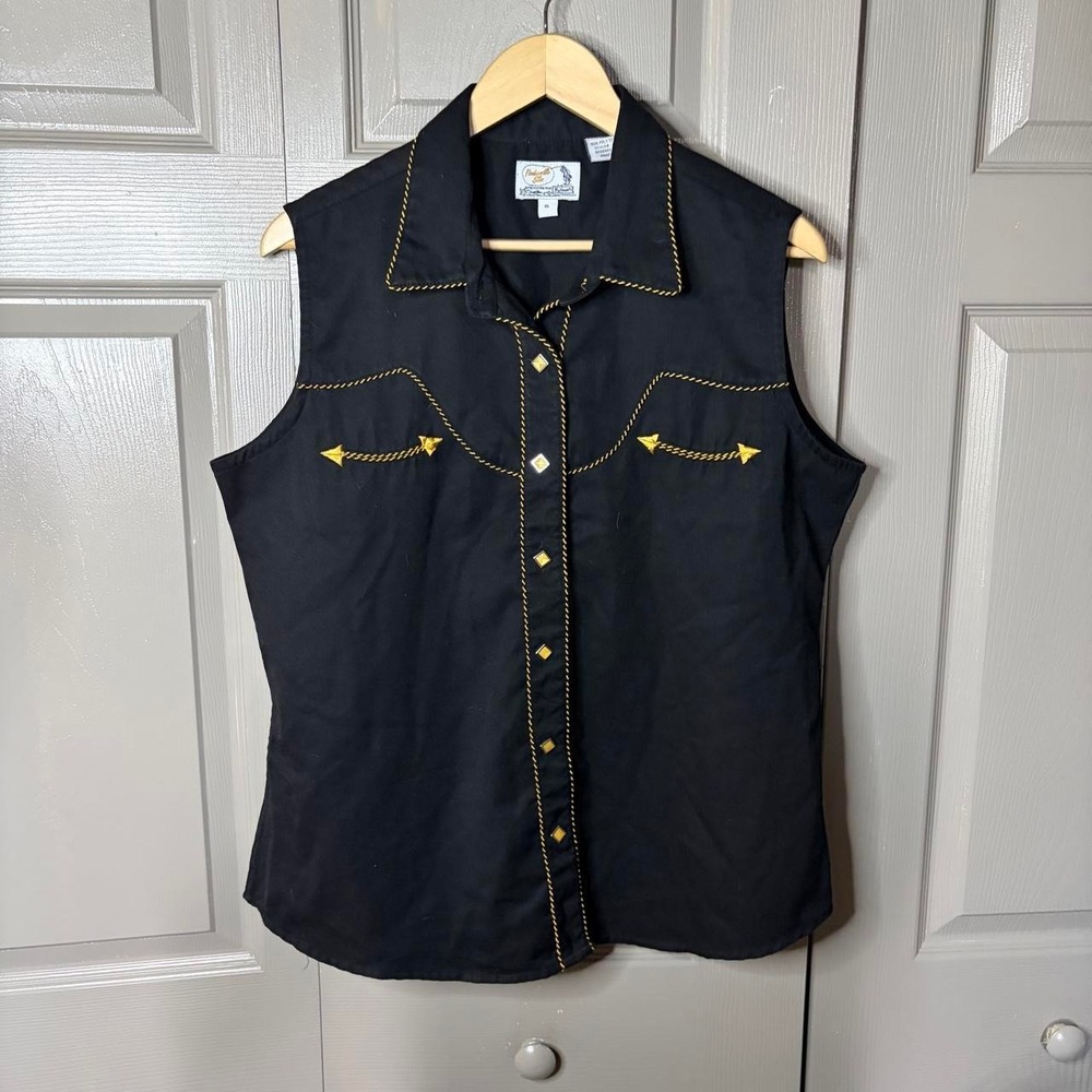 Vintage western‎ vest  Size XL panhandle slim western vest button up